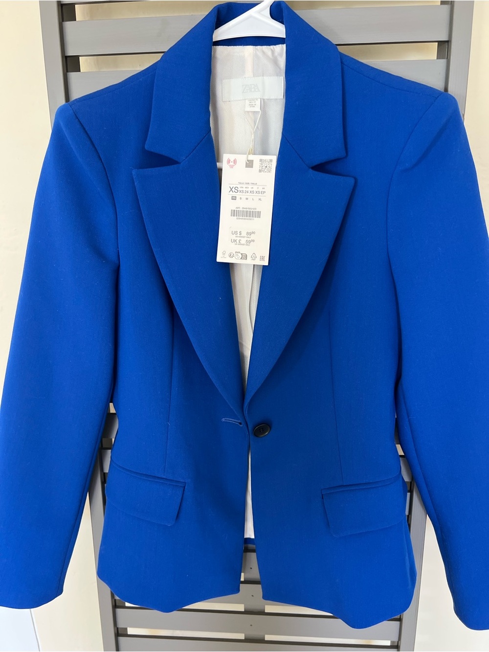 Zara Bold Blue Single-Button Blazer